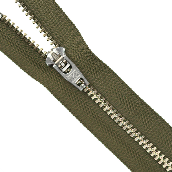 YKK JEAN ZIP NO.4.5 NICKEL COL 096 VINE LEAF