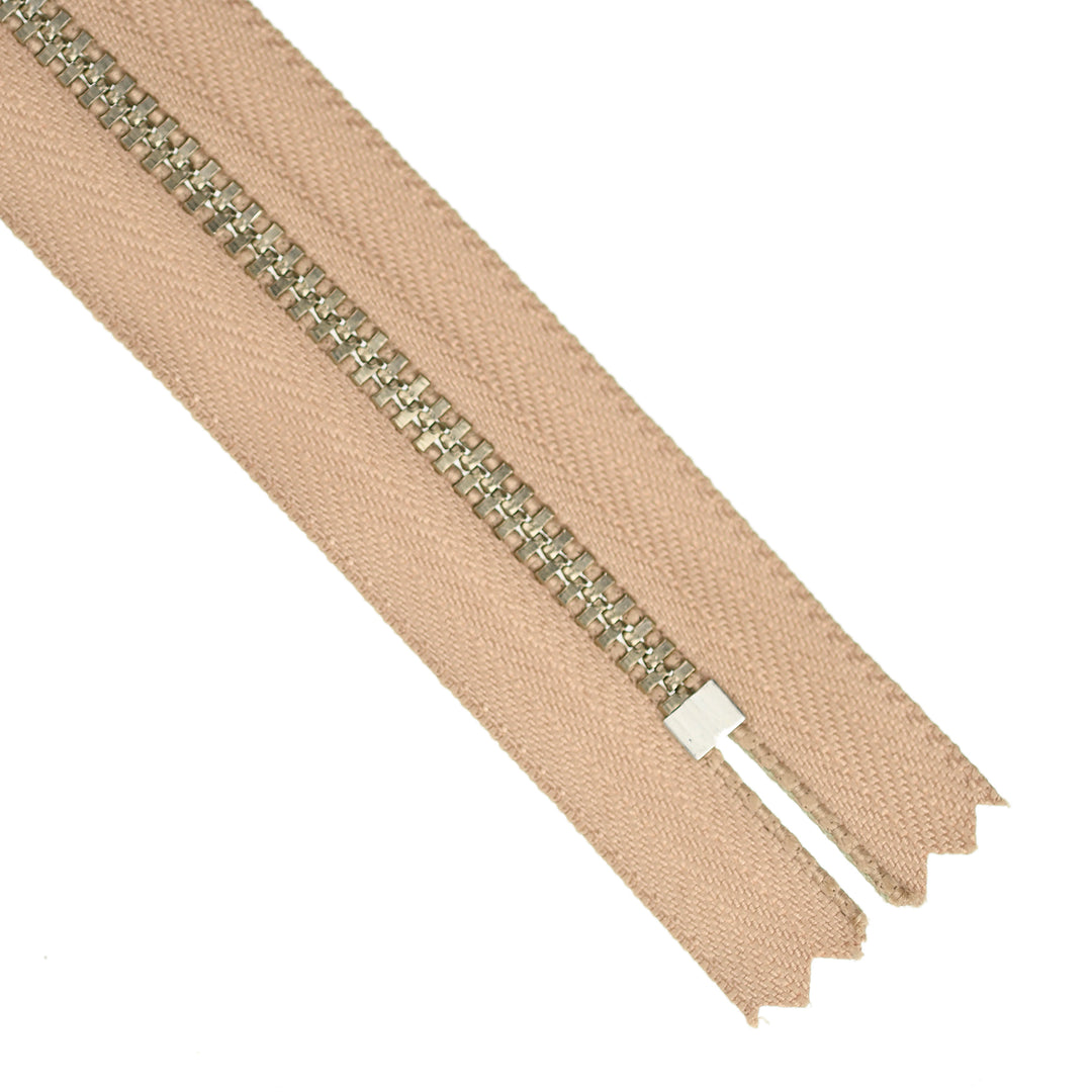 YKK JEAN ZIP NO.4.5 NICKEL COL 128 WARM BEIGE