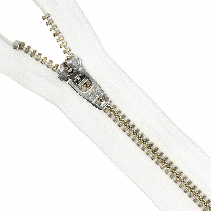 YKK JEAN ZIP NO.4.5 NICKEL COL 501 WHITE