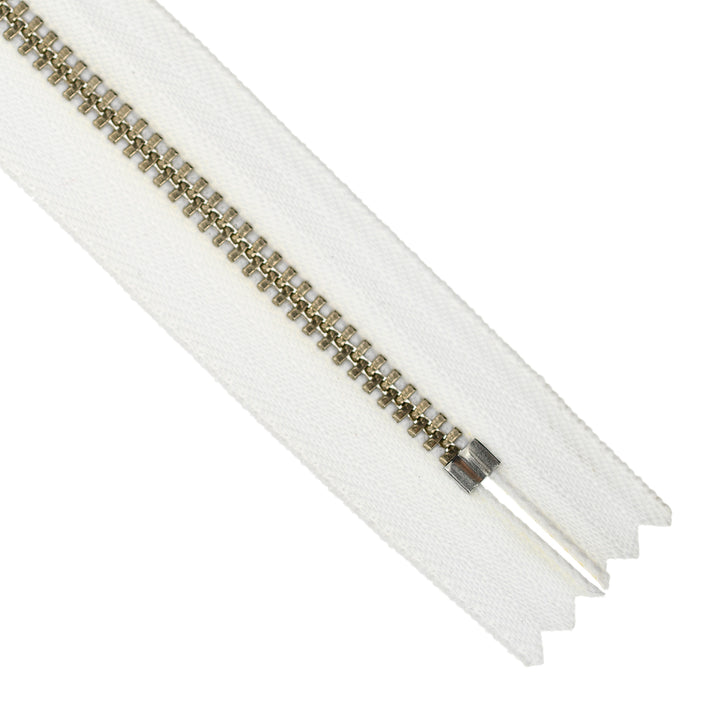 YKK JEAN ZIP NO.4.5 NICKEL COL 501 WHITE
