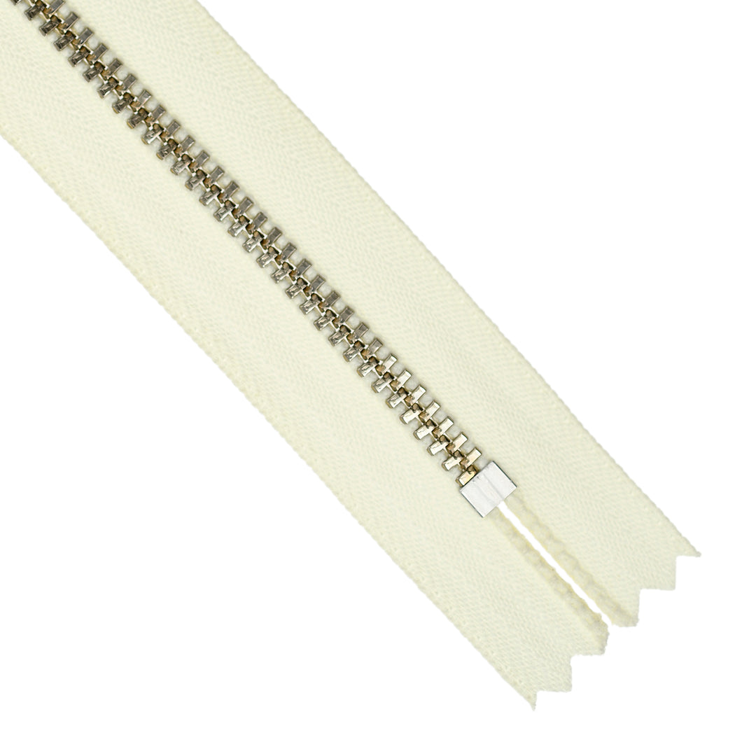 YKK JEAN ZIP NO.4.5 NICKEL COL 502 LEMON CHIFFON