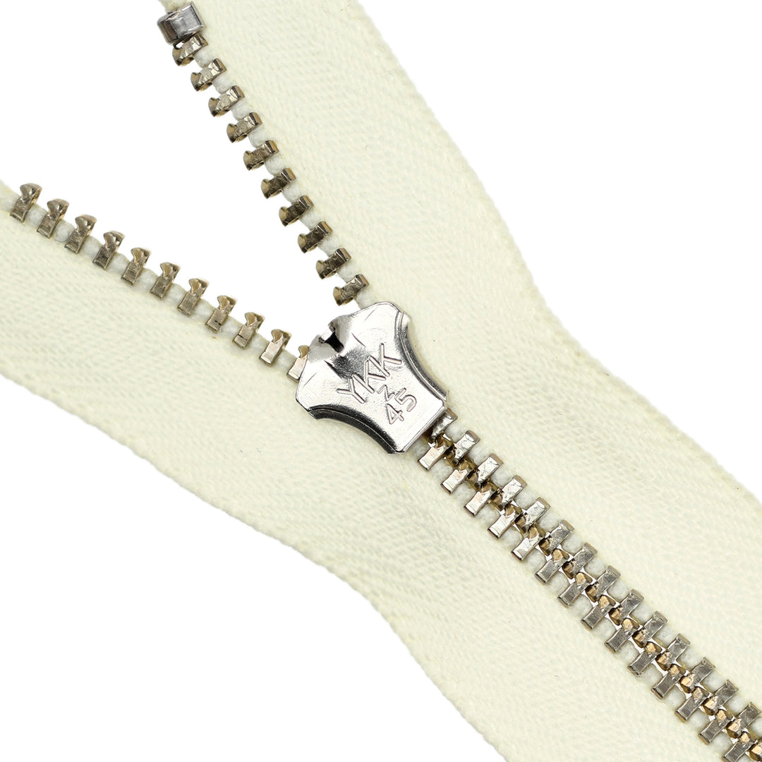 YKK JEAN ZIP NO.4.5 NICKEL COL 502 LEMON CHIFFON