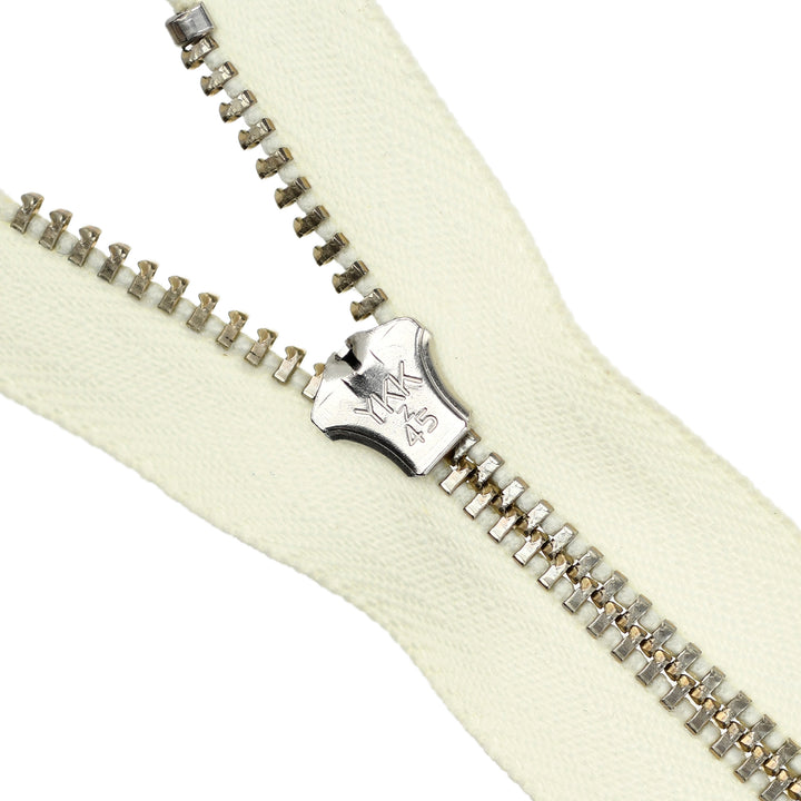 YKK JEAN ZIP NO.4.5 NICKEL COL 502 LEMON CHIFFON