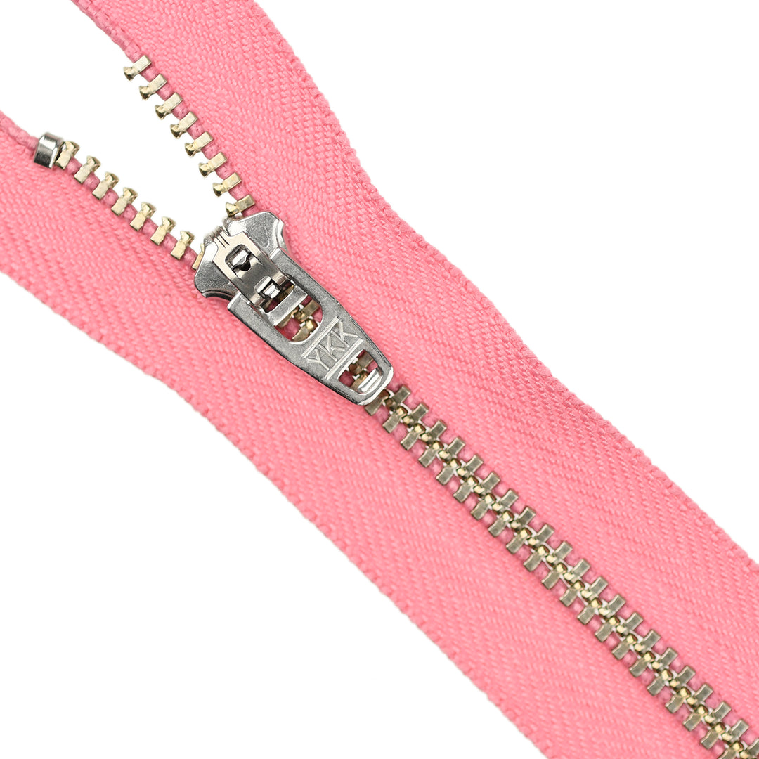 YKK JEAN ZIP NO.4.5 NICKEL COL 514 PINK
