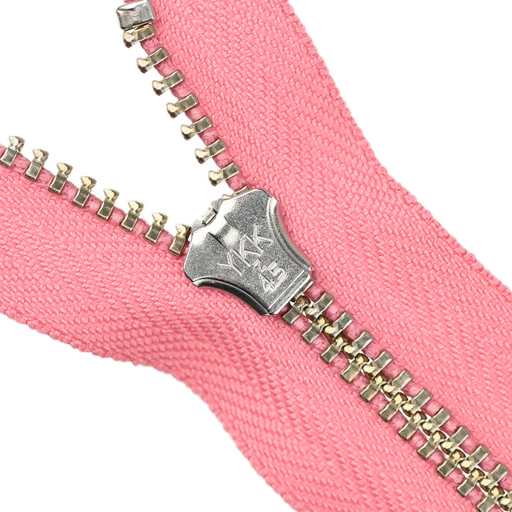 YKK JEAN ZIP NO.4.5 NICKEL COL 514 PINK