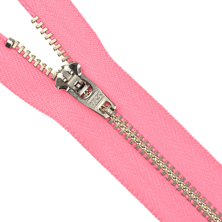 YKK JEAN ZIP NO.4.5 NICKEL COL 515 DEEP PINK