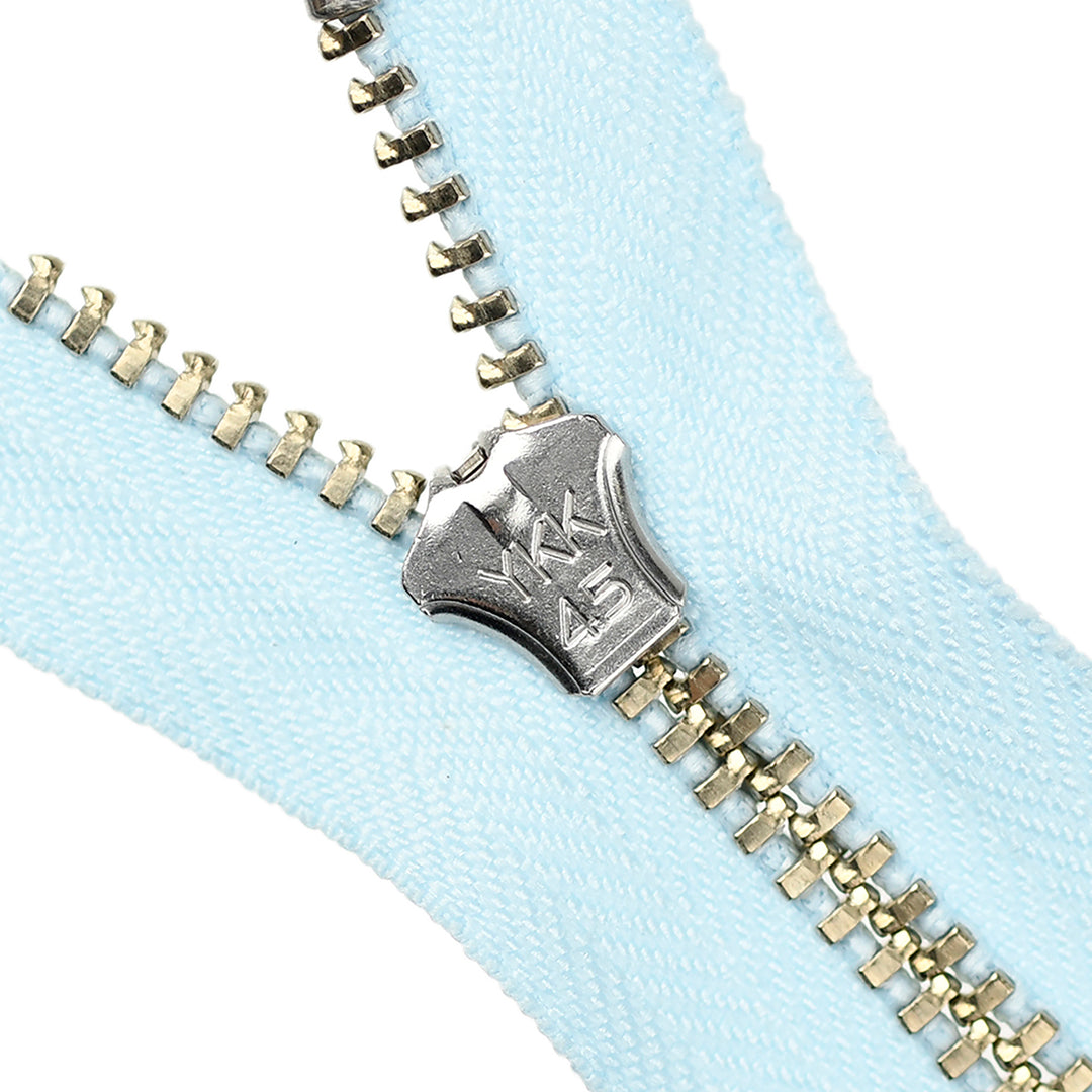 YKK JEAN ZIP NO.4.5 NICKEL COL 542 BABY BLUE