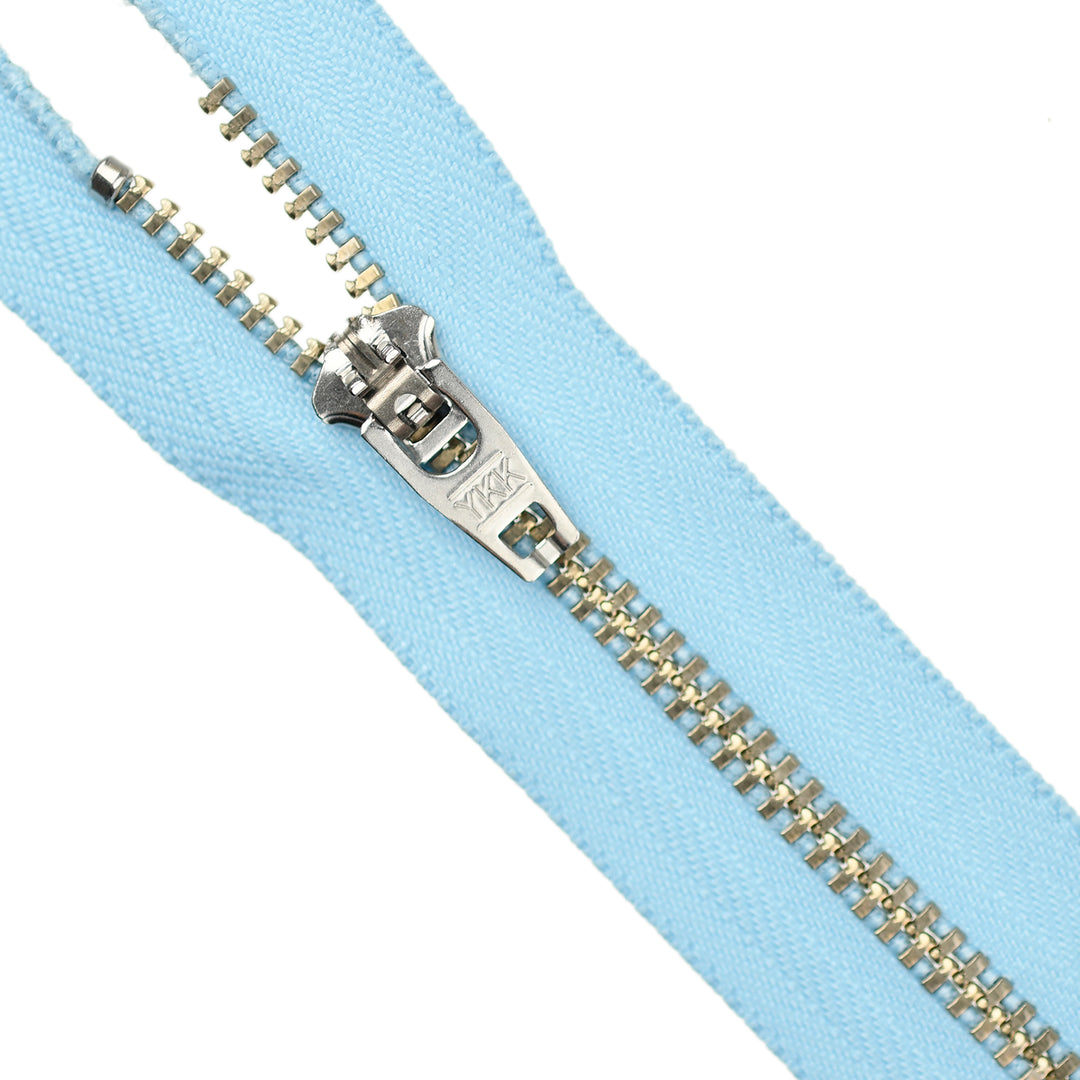 YKK JEAN ZIP NO.4.5 NICKEL COL 545 LIGHT SKY