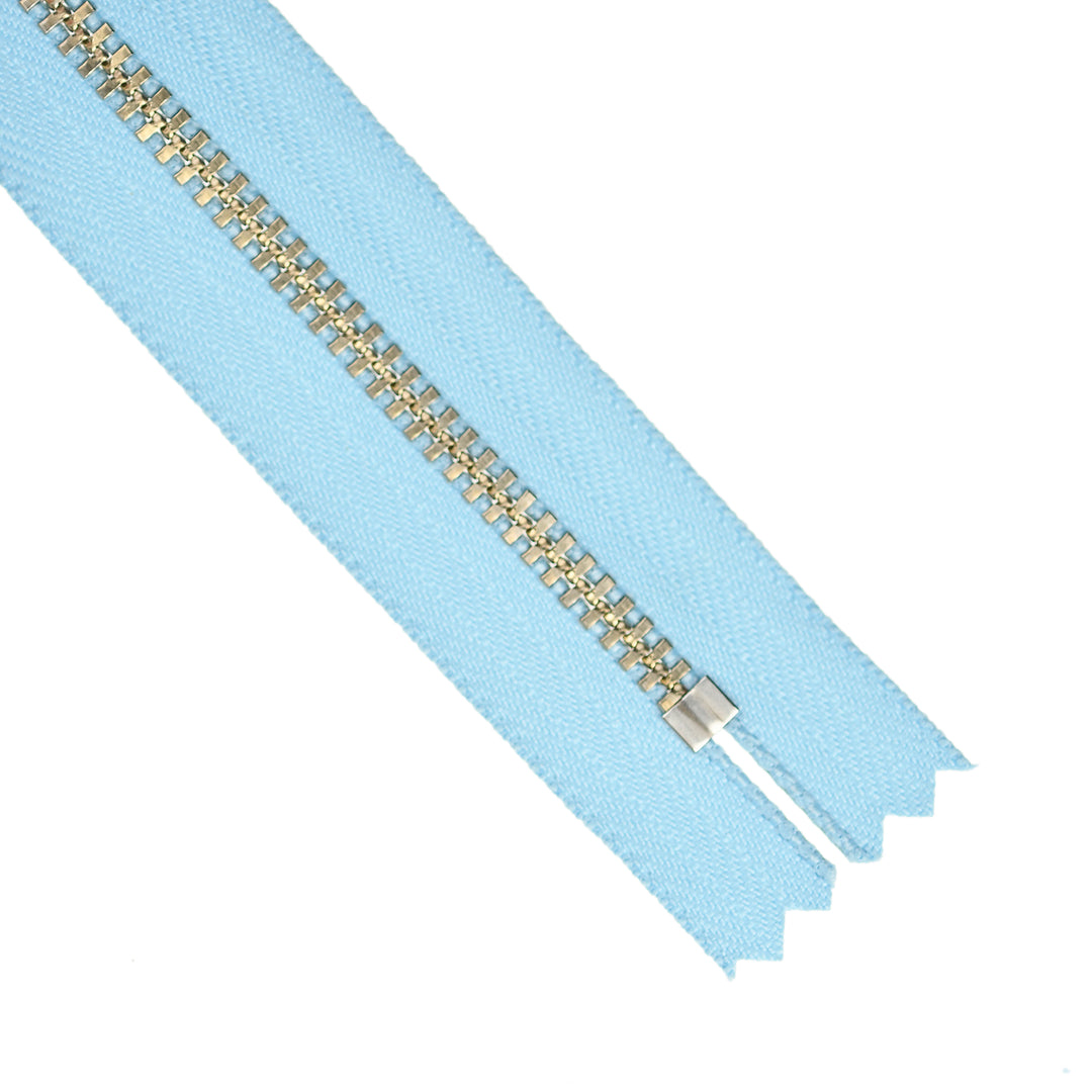 YKK JEAN ZIP NO.4.5 NICKEL COL 545 LIGHT SKY