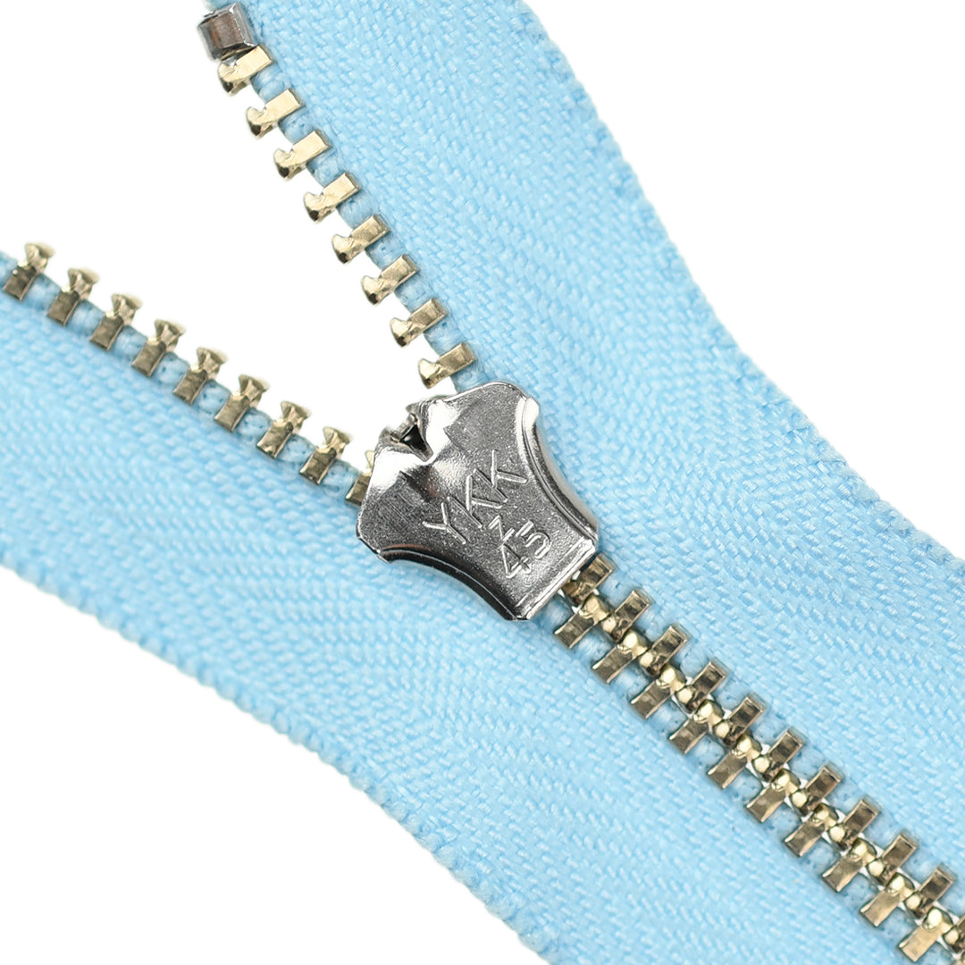 YKK JEAN ZIP NO.4.5 NICKEL COL 545 LIGHT SKY