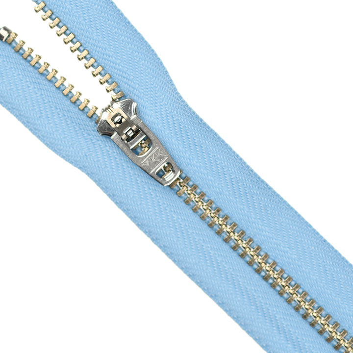 YKK JEAN ZIP NO.4.5 NICKEL COL 546 LIGHT BLUE