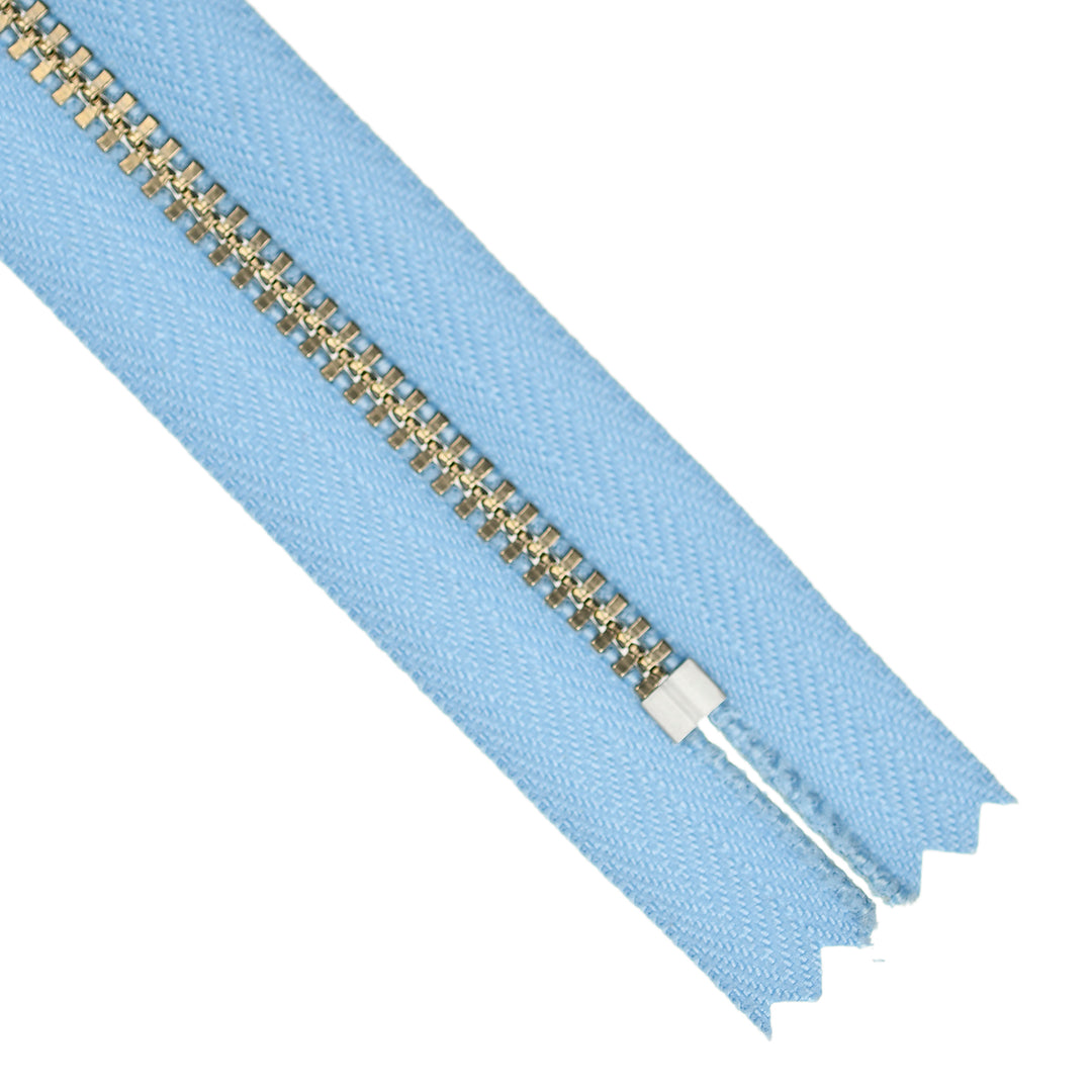 YKK JEAN ZIP NO.4.5 NICKEL COL 546 LIGHT BLUE