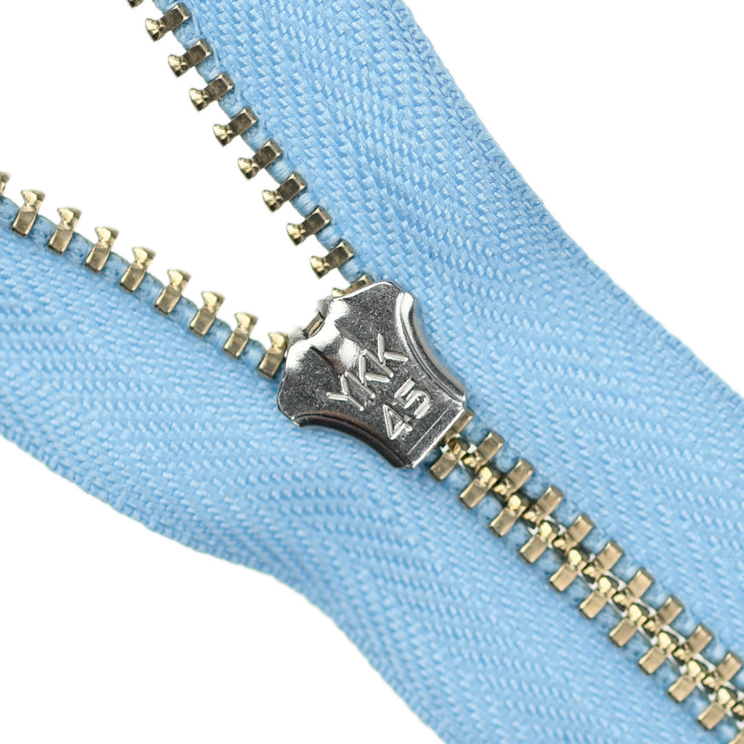 YKK JEAN ZIP NO.4.5 NICKEL COL 546 LIGHT BLUE