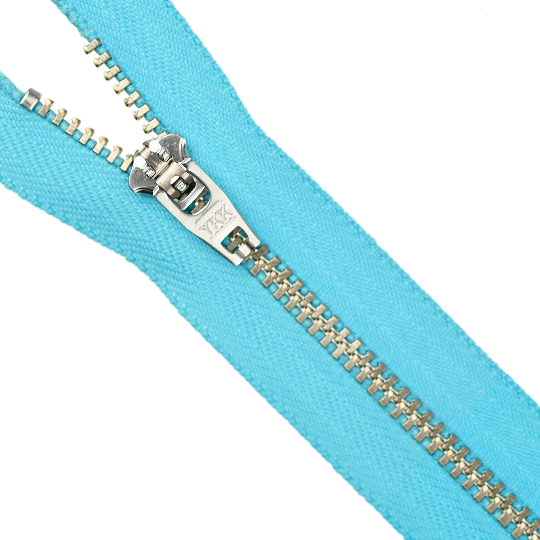 YKK JEAN ZIP NO.4.5 NICKEL COL 547 AQUA