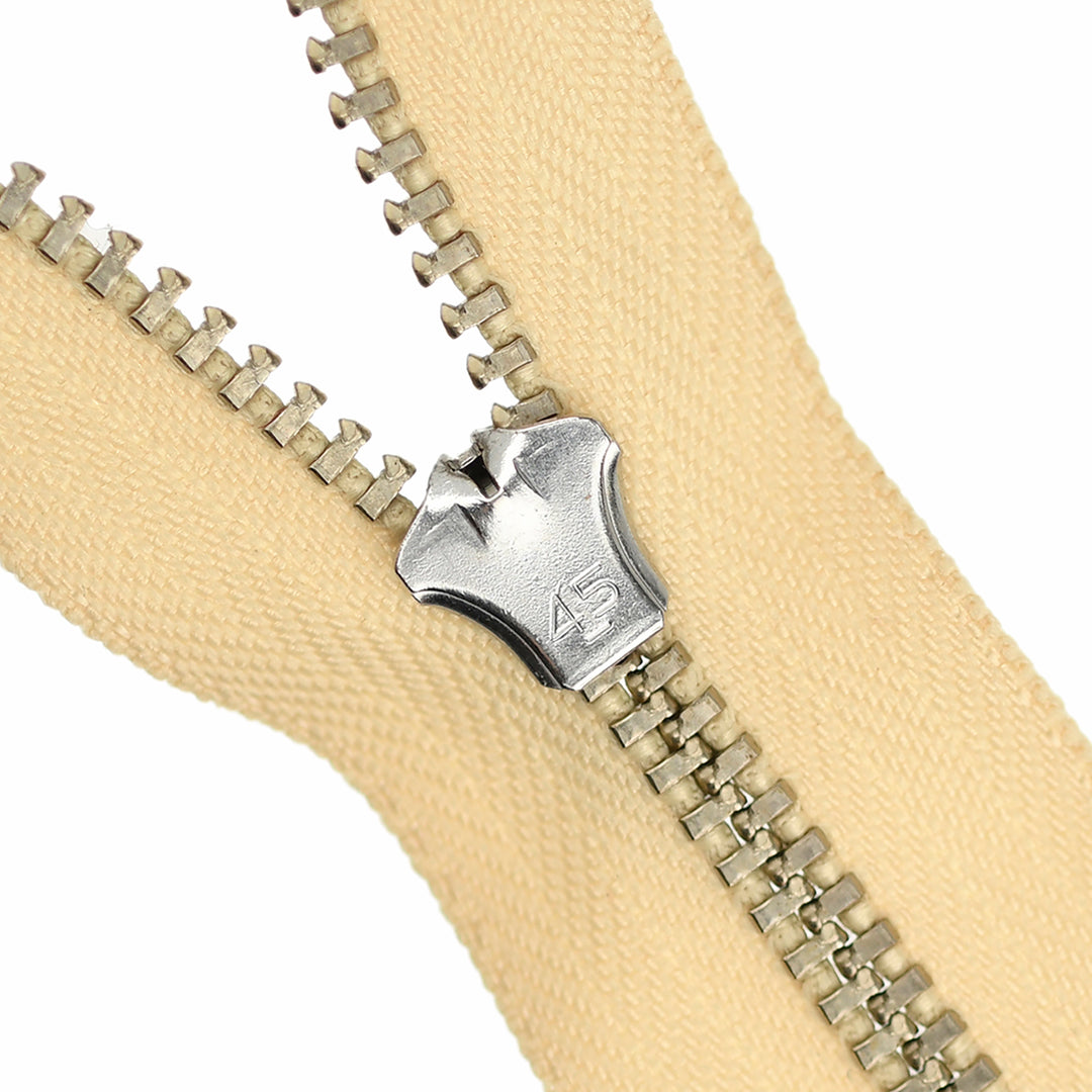 YKK JEAN ZIP NO.4.5 NICKEL COL 551 WHEAT