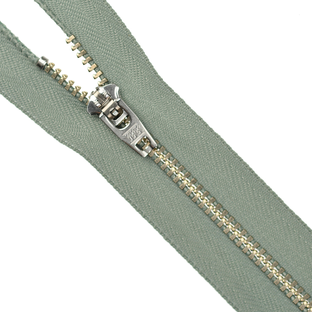 YKK JEAN ZIP NO.4.5 NICKEL COL 562 GUM LEAF