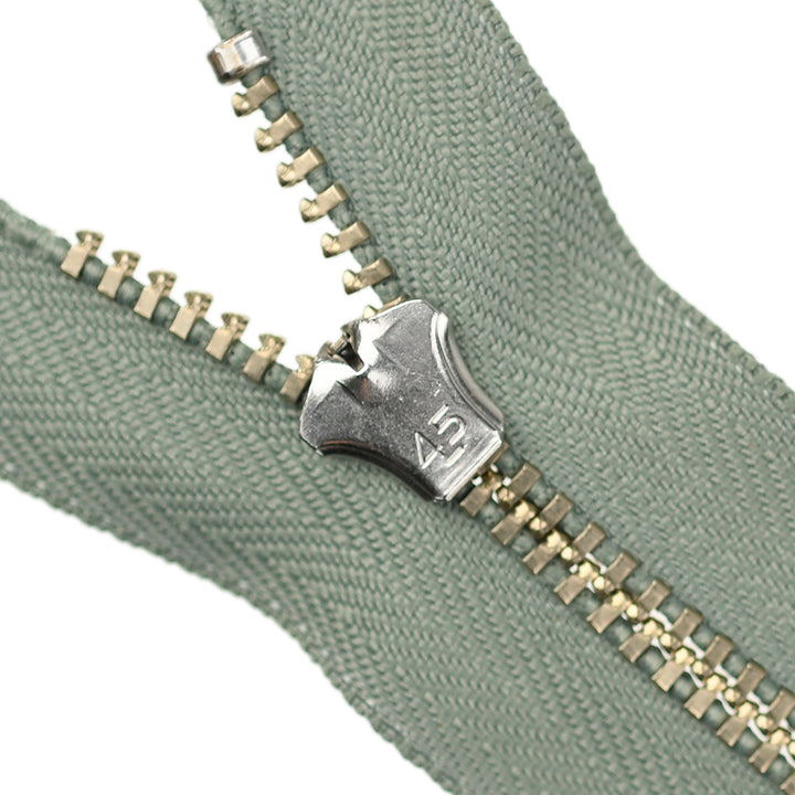 YKK JEAN ZIP NO.4.5 NICKEL COL 562 GUM LEAF