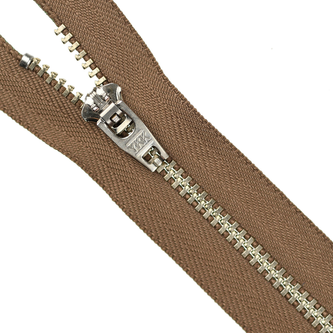 YKK JEAN ZIP NO.4.5 NICKEL COL 563 MOCHA