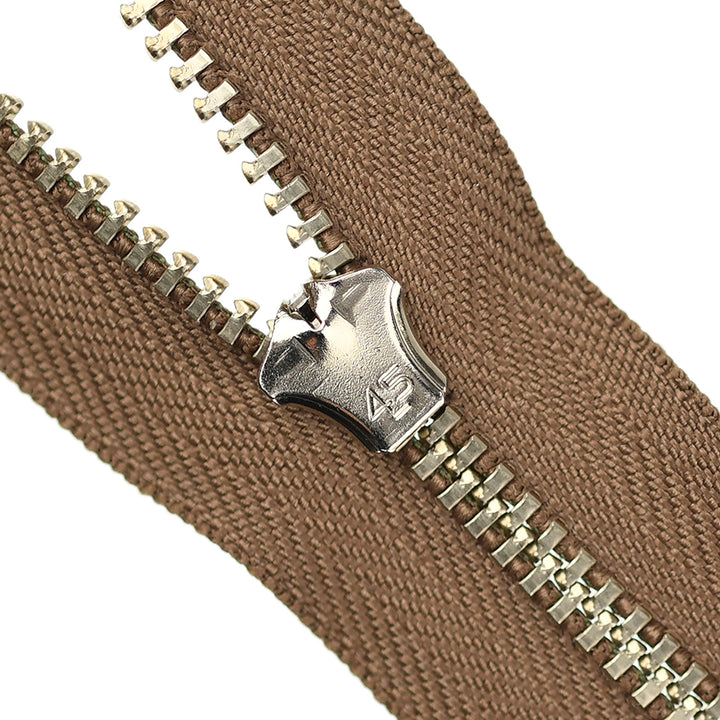 YKK JEAN ZIP NO.4.5 NICKEL COL 563 MOCHA