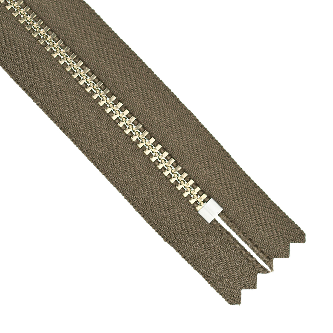 YKK JEAN ZIP NO.4.5 NICKEL COL 564 DARK TAUPE