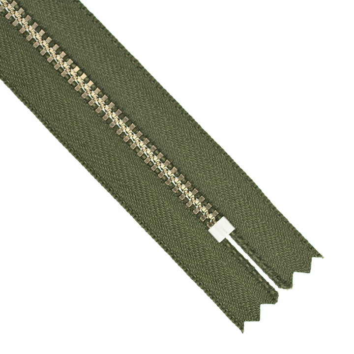 YKK JEAN ZIP NO.4.5 NICKEL COL 566 HUNTER GREEN