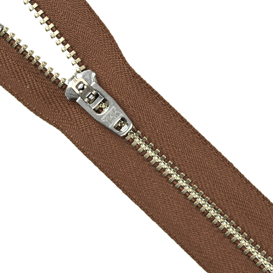 YKK JEAN ZIP NO.4.5 NICKEL COL 568 WALNUT