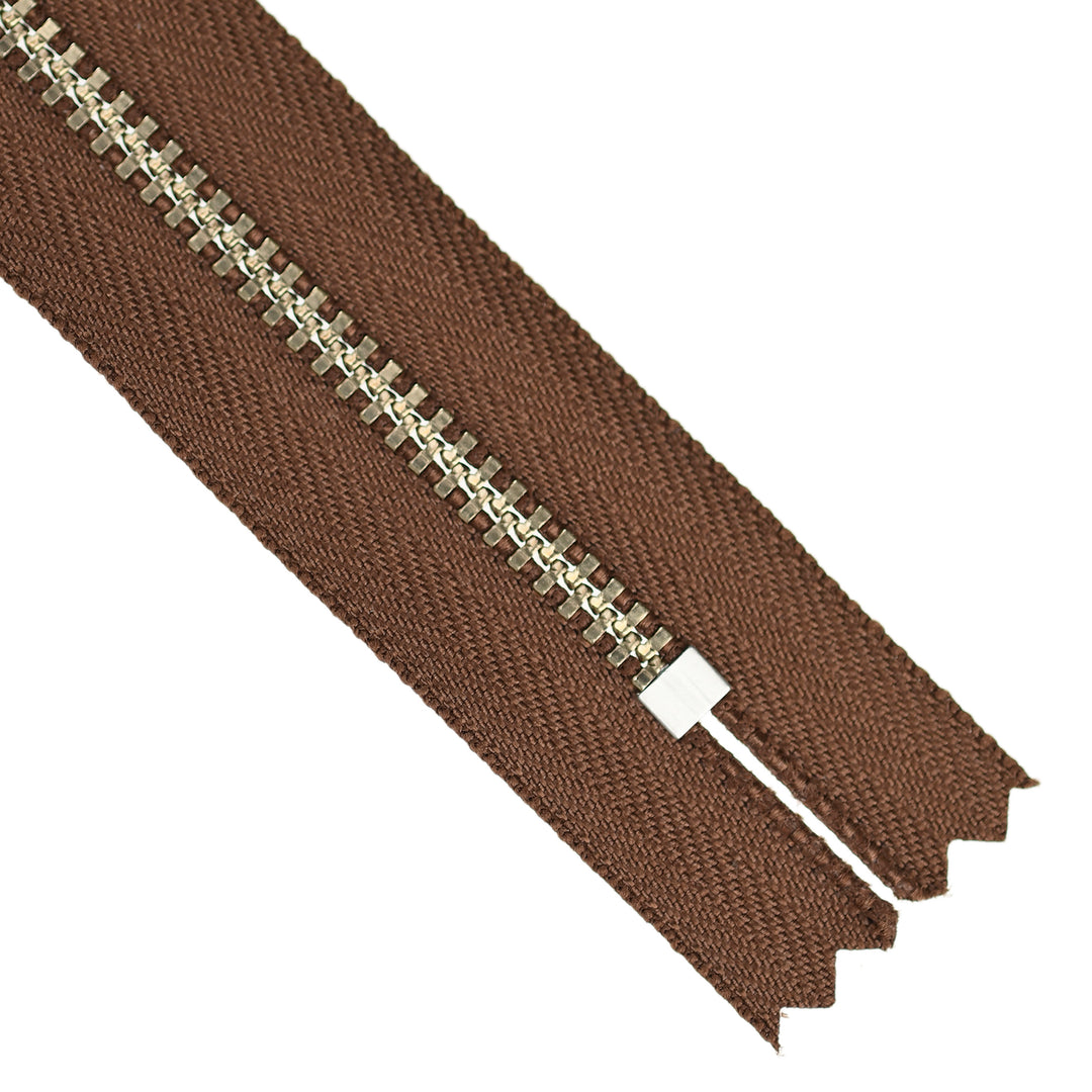 YKK JEAN ZIP NO.4.5 NICKEL COL 568 WALNUT