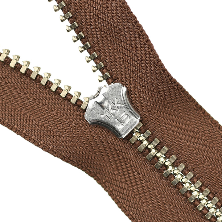 YKK JEAN ZIP NO.4.5 NICKEL COL 568 WALNUT