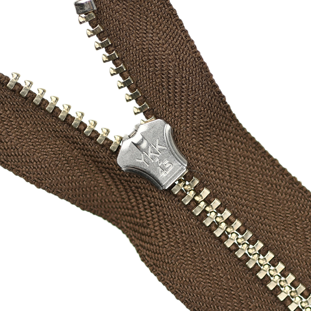 YKK JEAN ZIP NO.4.5 NICKEL COL 569 COFFEE BEAN