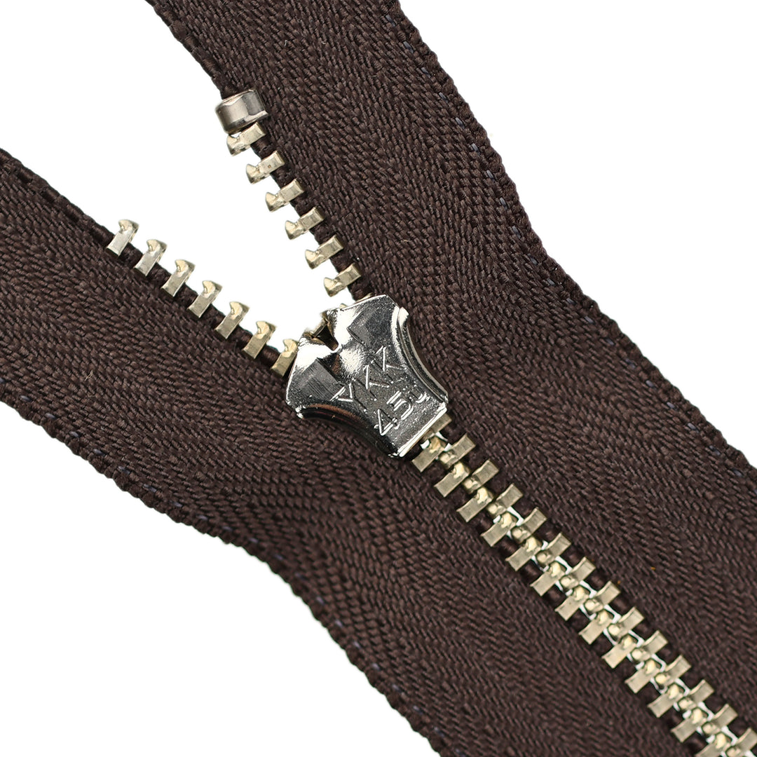 YKK JEAN ZIP NO.4.5 NICKEL COL 570 BROWN