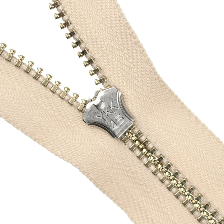 YKK JEAN ZIP NO.4.5 NICKEL COL 572 OATMEAL