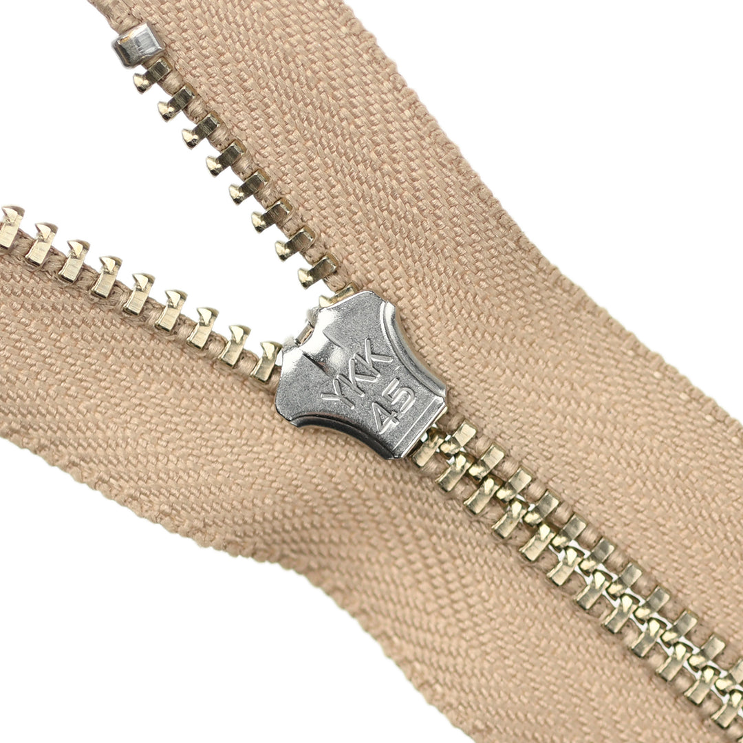 YKK JEAN ZIP NO.4.5 NICKEL COL 573 BEIGE