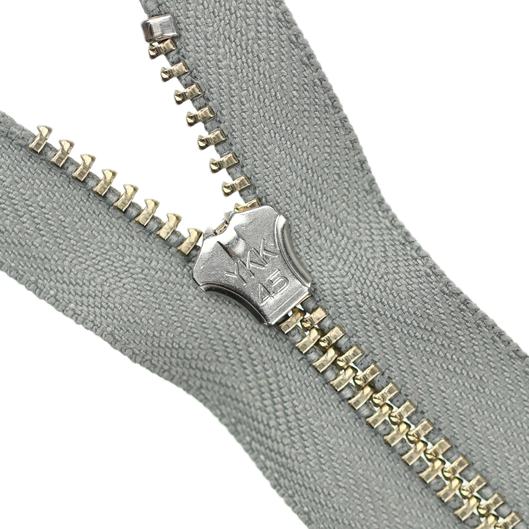 YKK JEAN ZIP NO.4.5 NICKEL COL 577 FOG GREY