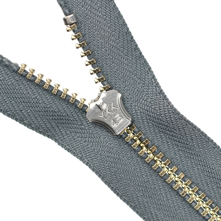 YKK JEAN ZIP NO.4.5 NICKEL COL 578 STORM GREY