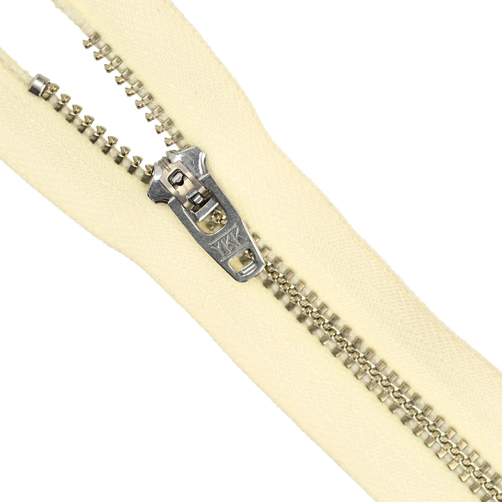 YKK JEAN ZIP NO.4.5 NICKEL COL 801 CREAM