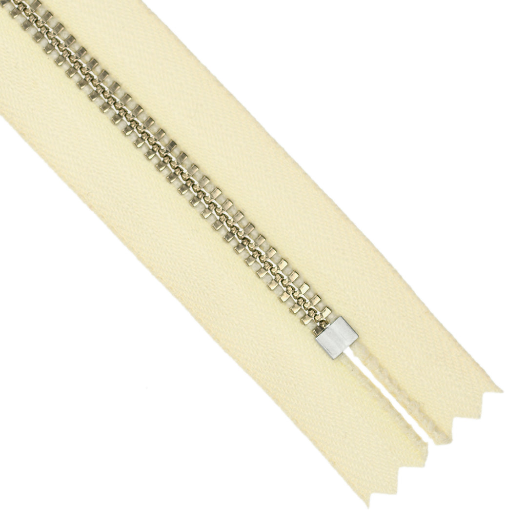 YKK JEAN ZIP NO.4.5 NICKEL COL 801 CREAM