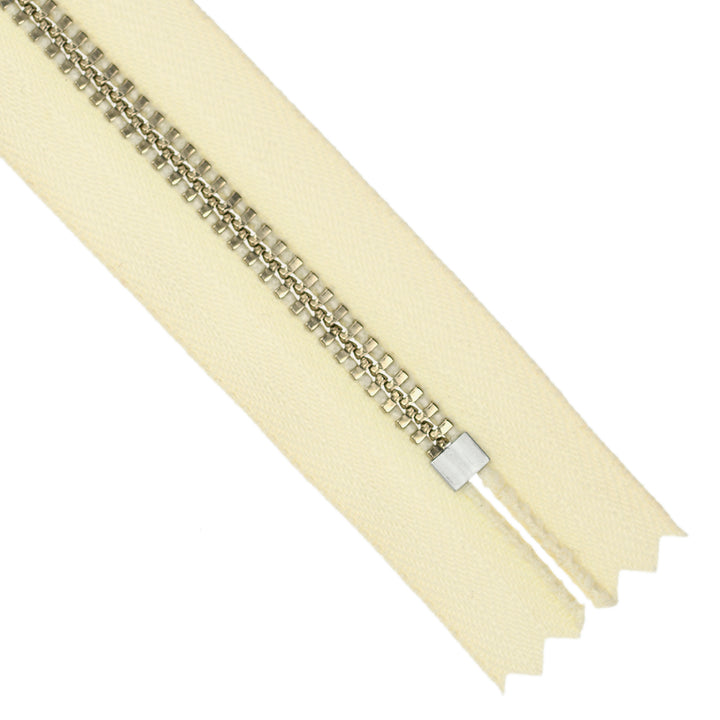 YKK JEAN ZIP NO.4.5 NICKEL COL 801 CREAM