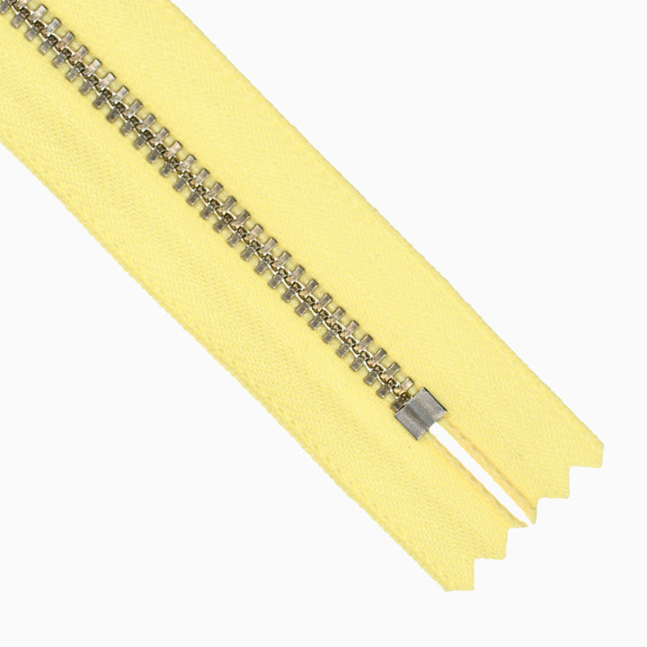YKK JEAN ZIP NO.4.5 NICKEL COL 802 LEMON