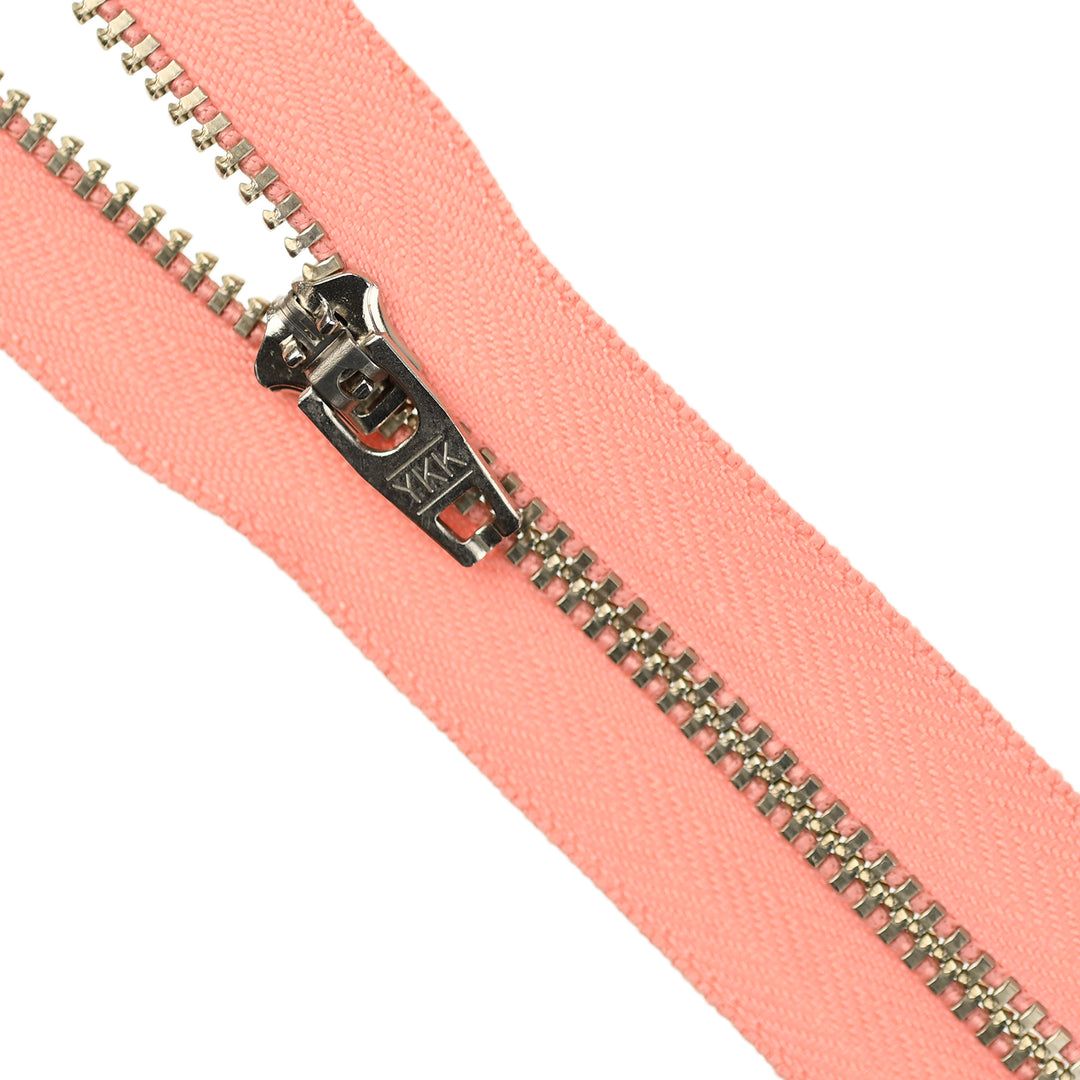 YKK JEAN ZIP NO.4.5 NICKEL COL 813 LIGHT CORAL