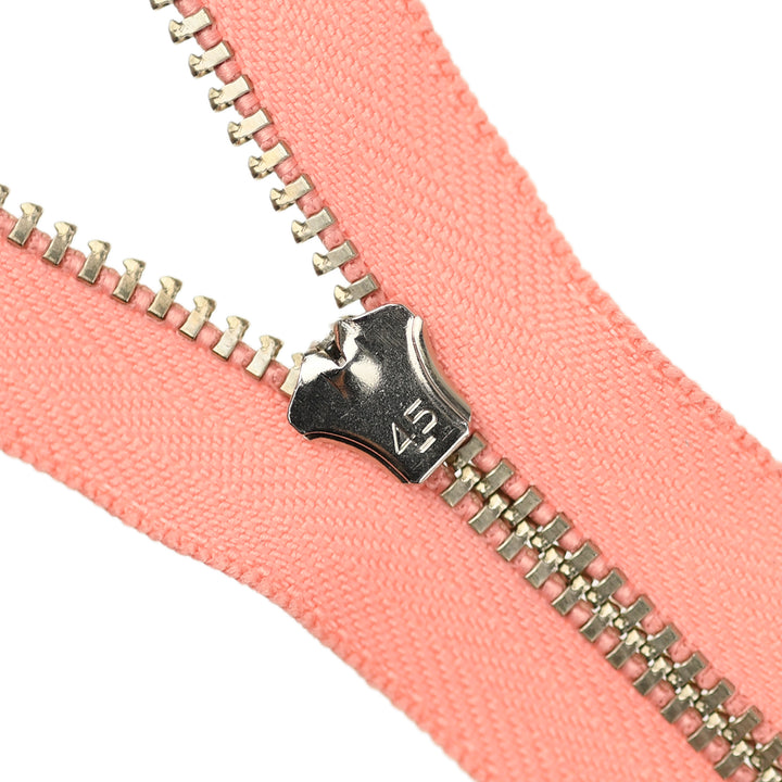 YKK JEAN ZIP NO.4.5 NICKEL COL 813 LIGHT CORAL