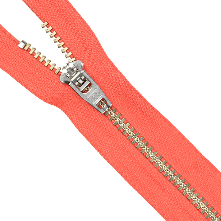 YKK JEAN ZIP NO.4.5 NICKEL COL 816 PAPAYA