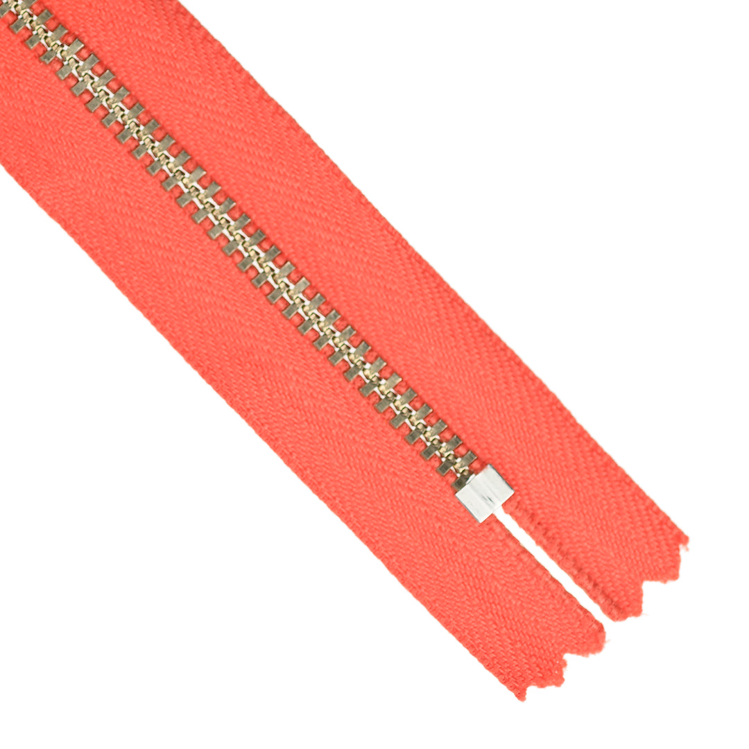 YKK JEAN ZIP NO.4.5 NICKEL COL 816 PAPAYA