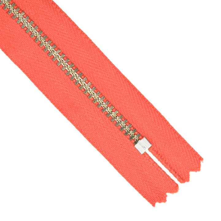 YKK JEAN ZIP NO.4.5 NICKEL COL 816 PAPAYA
