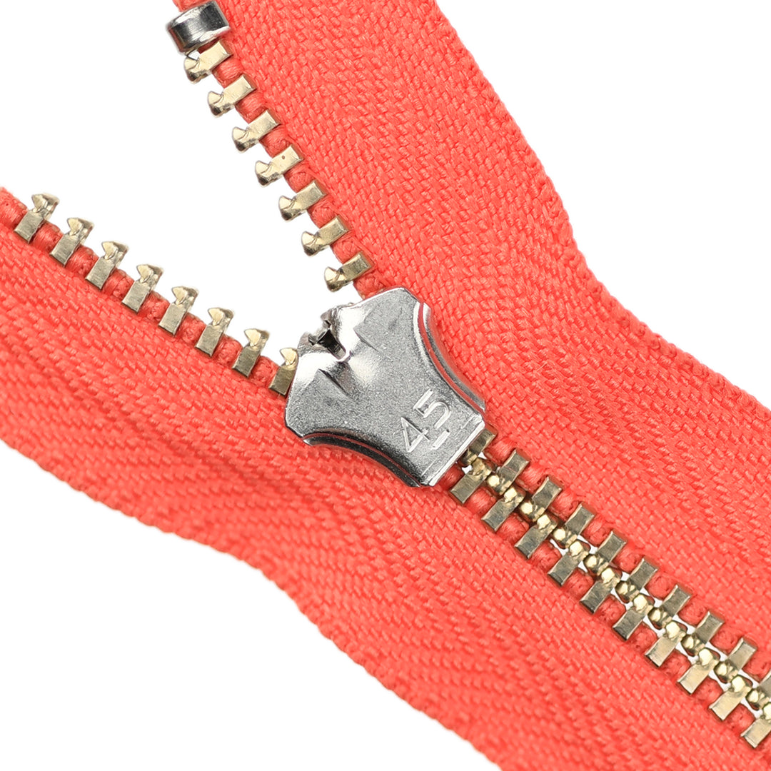 YKK JEAN ZIP NO.4.5 NICKEL COL 816 PAPAYA