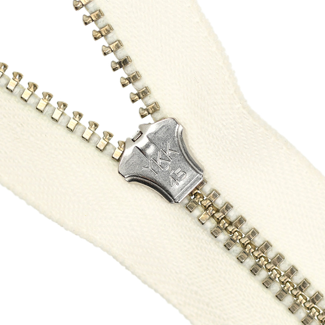 YKK JEAN ZIP NO.4.5 NICKEL COL 841 IVORY