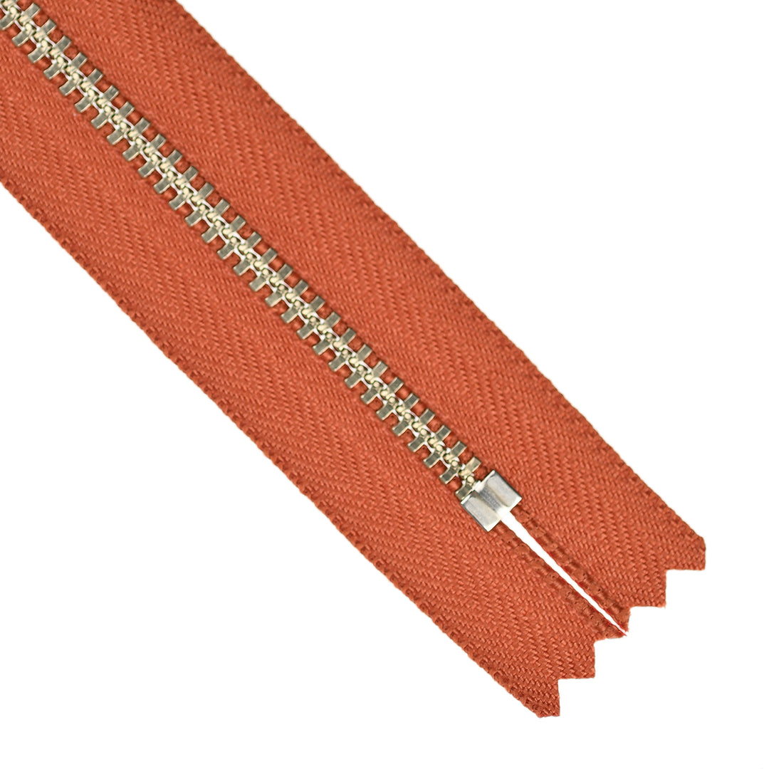 YKK JEAN ZIP NO.4.5 NICKEL COL 850 RUST