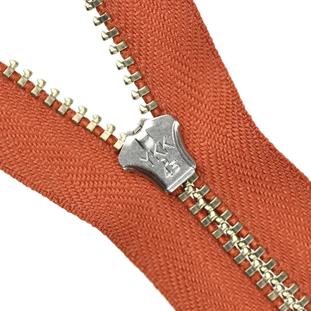 YKK JEAN ZIP NO.4.5 NICKEL COL 850 RUST