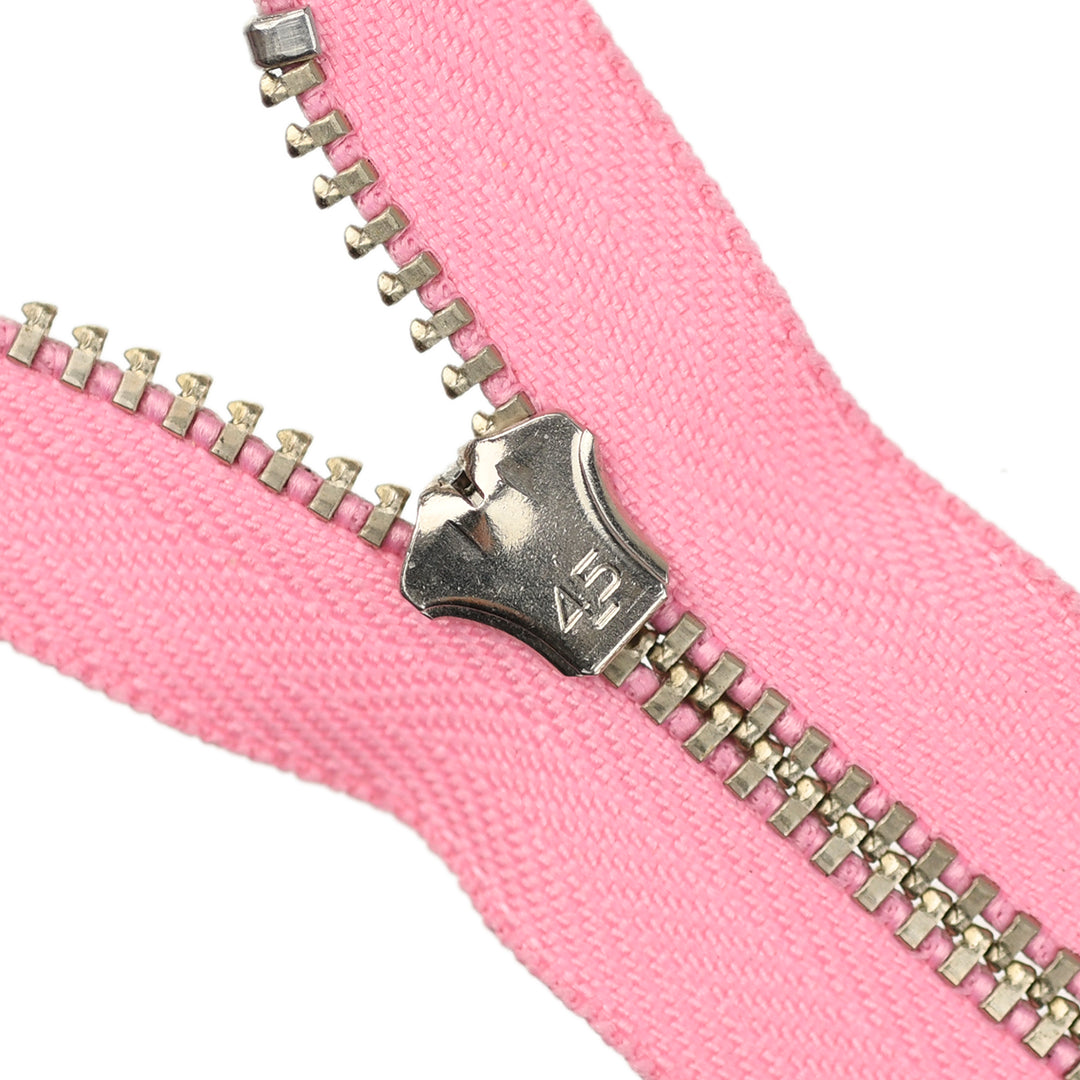 YKK JEAN ZIP NO.4.5 NICKEL COL 852 FLAMINGO PINK
