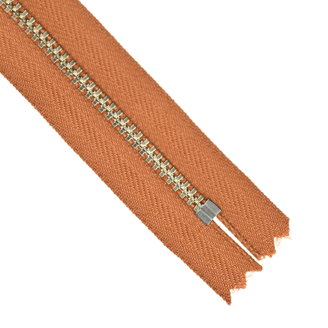 YKK JEAN ZIP NO.4.5 NICKEL COL 856 TERRACOTTA