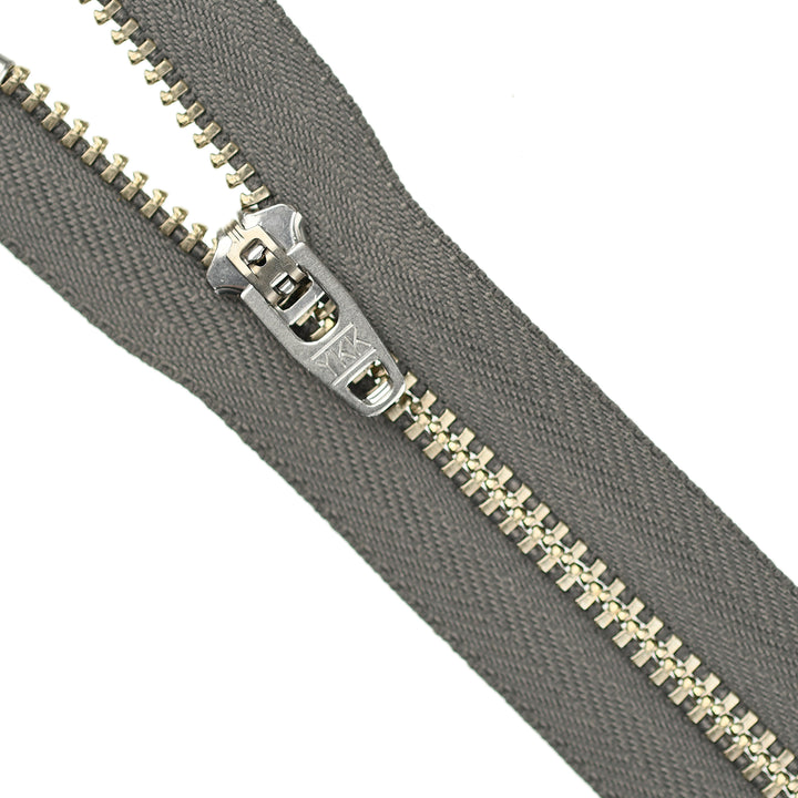 YKK JEAN ZIP NO.4.5 NICKEL COL 860 ELEPHANT GREY